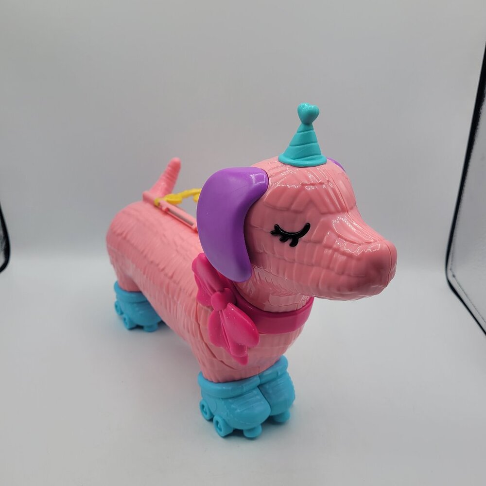 Polly Pocket Puppy Party Playset Compact Miniature Dachshund Birthday Dog W/13 A